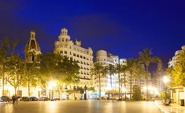 istock Placa del Ajuntament in summer evening. Valencia 497472759