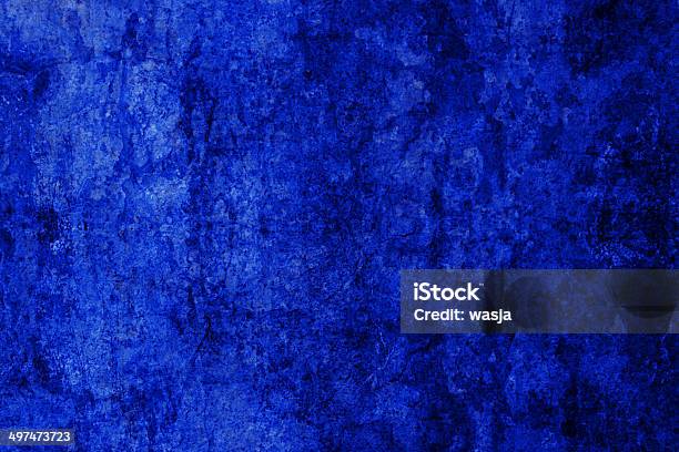 Blue Grunge Surface Background Stock Photo - Download Image Now - Blue, Concrete, Cracked