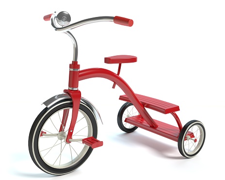 3d illustration of a tricycle