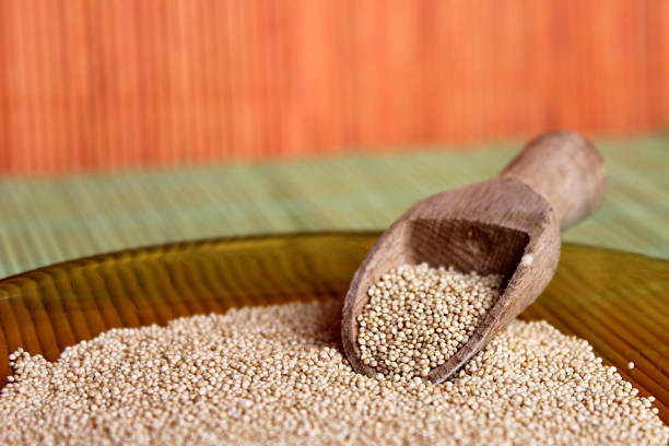 istock Amaranth in a plate and a wooden spoon 497479000