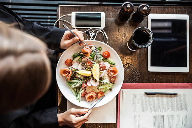Business woman having a break in a restaurant