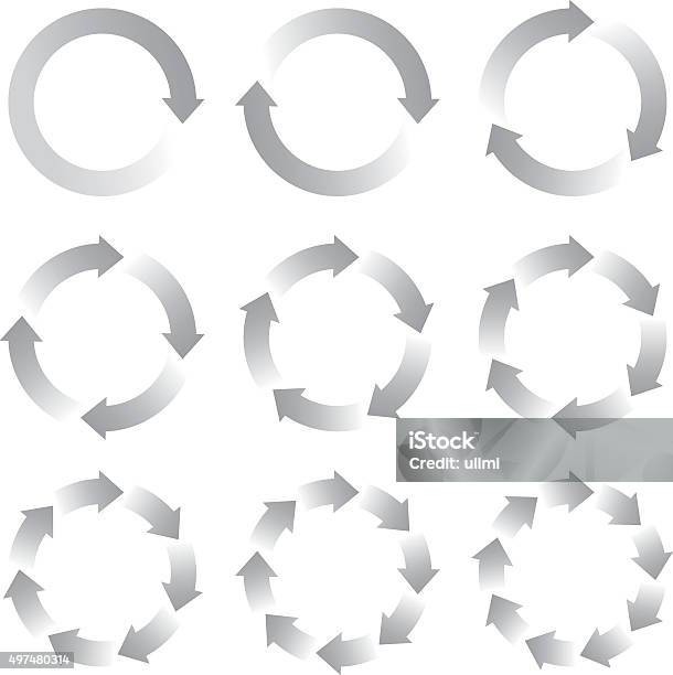 Arrows Stock Illustration - Download Image Now - Color Gradient, Circle, Arrow Symbol