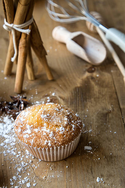 istock Homemade muffins with star anise, cinnamon and mint 497480530