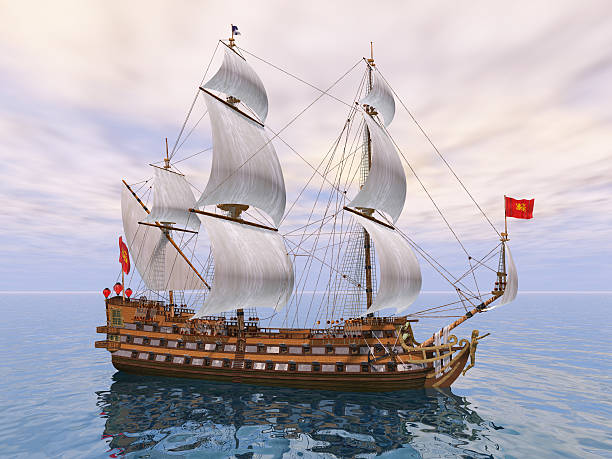 istock French Warship of the 18th Century 497482790