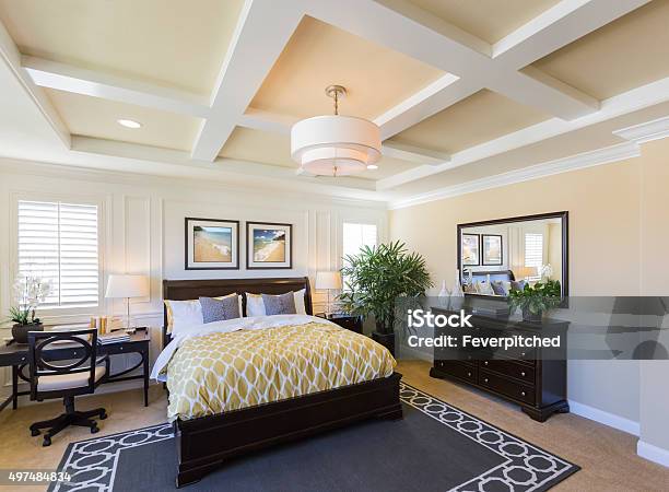 Interior Of A Beautiful Master Bedroom Stock Photo - Download Image Now - Bedroom, Owner's Bedroom, Home Addition