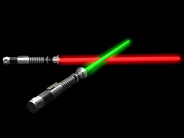 istock two red and green 3d light future swords black background 497484910
