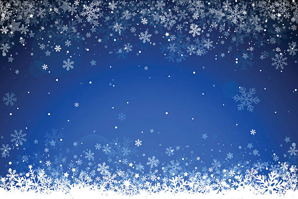 illustrations, cliparts, dessins animés et icônes de fond de noël - flocon de neige neige