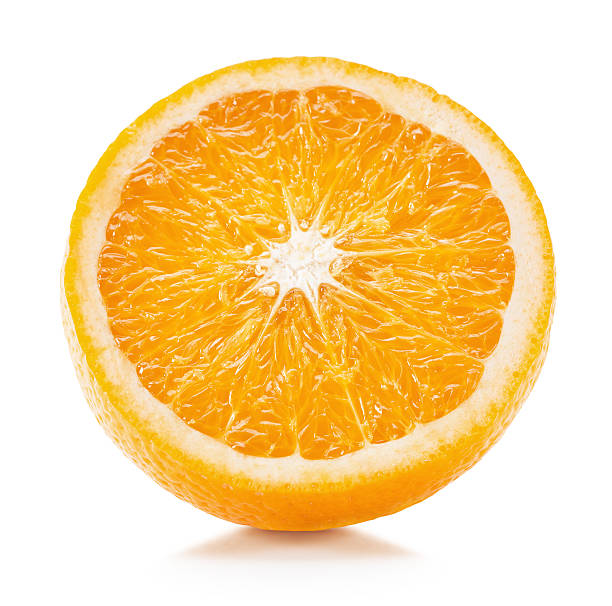 istock half of orange isolated on the white background 497488680
