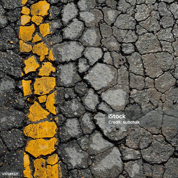 Asphalt Road Crack Texture Stock Photo - Download Image Now - Abstract, Accidents and Disasters, Asphalt
