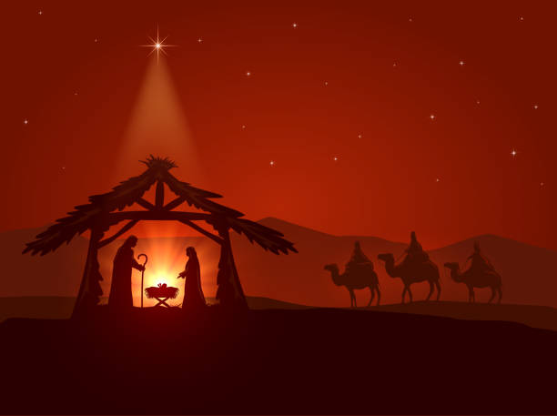 istock Christmas star and the birth of Jesus 497490260