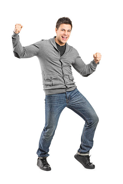 istock Full length portrait of a man gesturing happiness 497491501