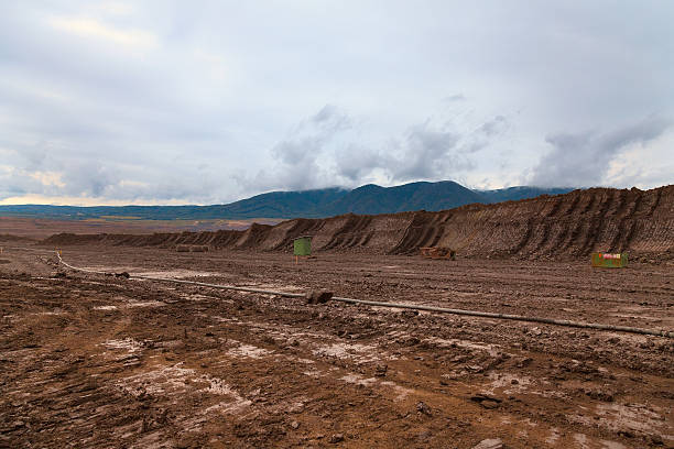 istock Abandoned mine - damaged landscape after ore mining. 497492396