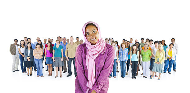istock Young African American Standing out from the Crowd 497492853