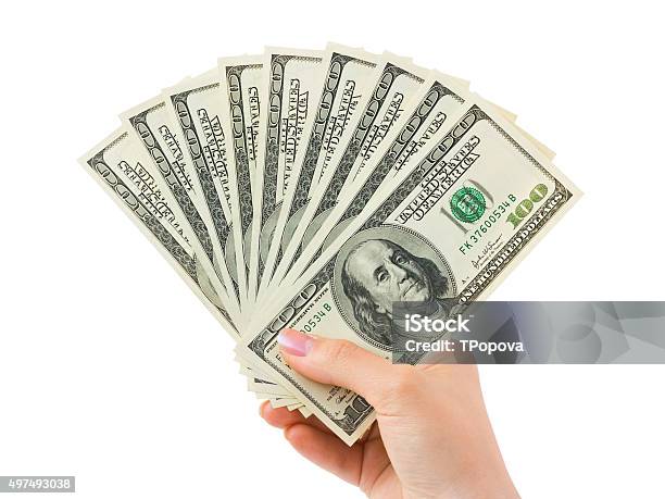 Hand With Money Stock Photo - Download Image Now - 2015, Currency, Handful
