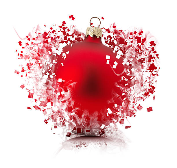 istock bursting Christmas ball isolated on the white background 497493374