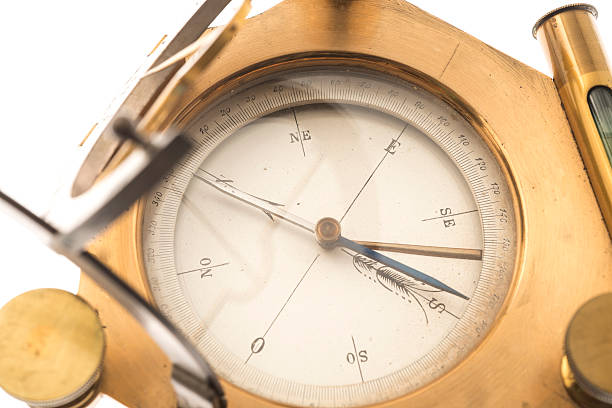 istock close up of antique compass 497493625