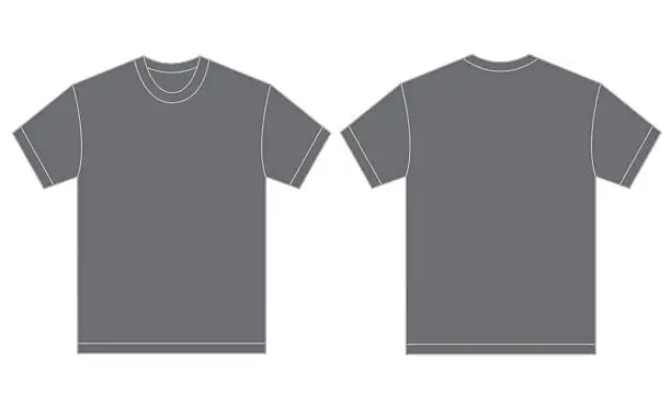 Vector illustration of Grey Shirt Design Template For Men