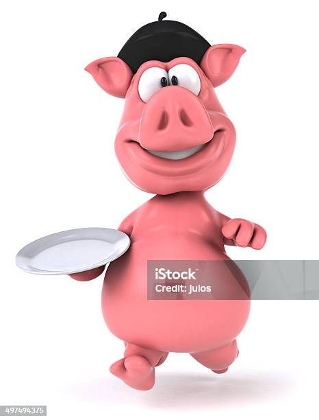 Fun Pig Stock Photo - Download Image Now - Animal, Beret, Cute