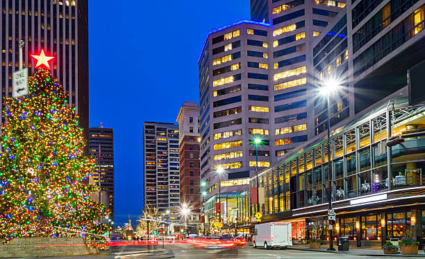 istock Downtown Cincinnati Ohio USA Christmas Tree 497508270