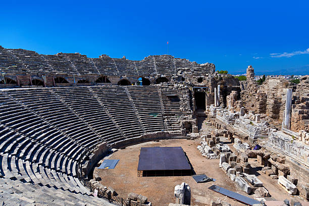 istock Old amphitheater in Side, Turkey 497508942