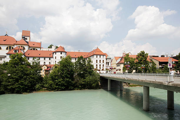 St Mang's Abbey, Fussen, Germany Fussen, Germany - July 10, 2013: The Benedictine abbey of Saint Mang was founded in the first half of the 9th centur.y. It was the proprieraty monastery of the Prince-Bishops of Augsburg. The hermit magnus of Fussen, also known as Sanit Mang built a cell and an oratory here. He died at this place on six Septmeber, but the year of his dead is unknown. st mang stock pictures, royalty-free photos & images