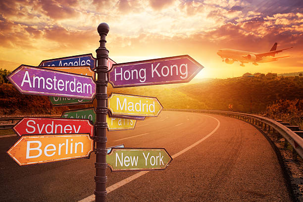 signboard with directions to Countries