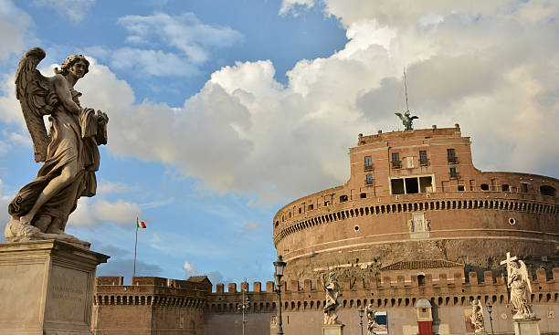 istock Ponte Sant'Angelo with beautiful angels in Rome 497512084