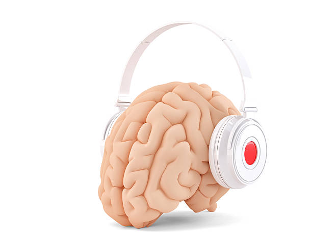 istock Brain with headphones. Isolated. Cotains clipping path 497513718