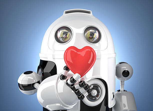 istock Robot with heart in hand. Technology concept. Contains clipping path. 497514072