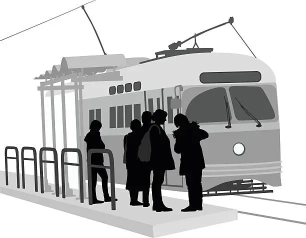 Vector illustration of Tramway