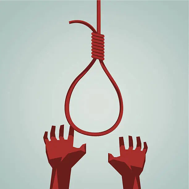 Vector illustration of Suicide