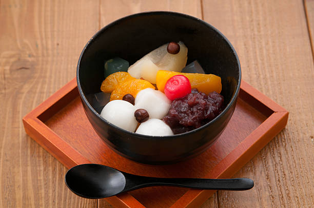 istock japanese dessert, shiratama anmitsu 497514588