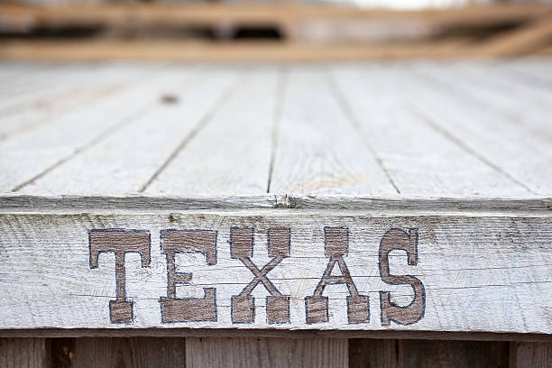 istock Texas words on wooden plate 497514617