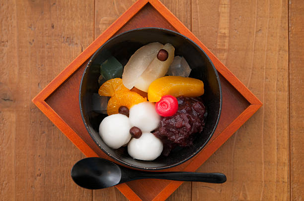 istock japanese dessert, shiratama anmitsu 497514622