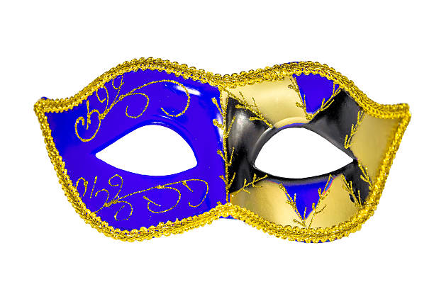 istock Venetian Carnival Mask blue yellow black patterned asymmetrical 497514938