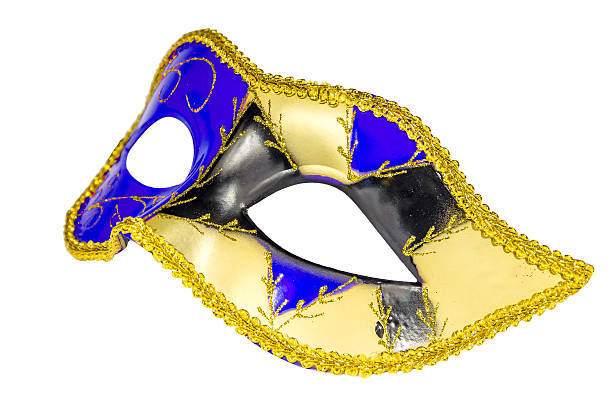 istock Venetian Carnival mask profile blue yellow black patterned asymm 497514952