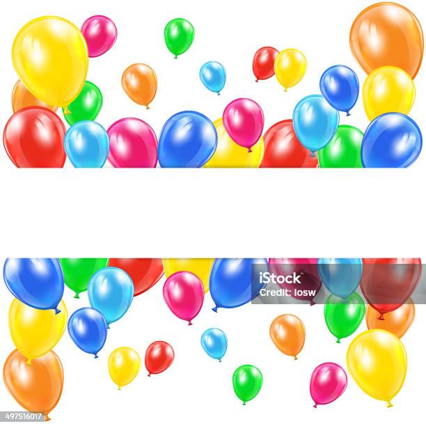 Balloons Background Stock Illustration - Download Image Now - Anniversary, Backgrounds, Balloon