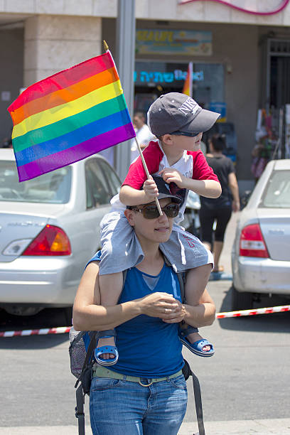 tel aviv pride parade - 2014 - editorial vertical homosexual people photos et images de collection