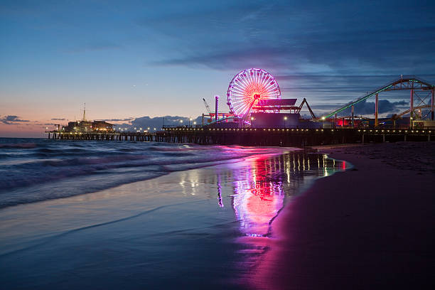 샌타모니카 부두 - santa monica beach los angeles county city of los angeles 뉴스 사진 이미지