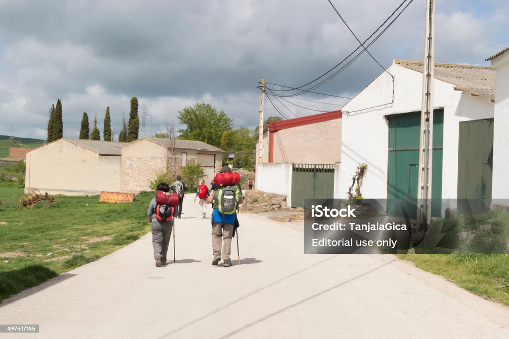 Peregrino A Caminho de Santiago de Compostela - Royalty-free Adulto Foto de stock