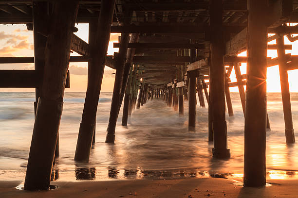 istock Under the San Clemente pier at sunset 497518386
