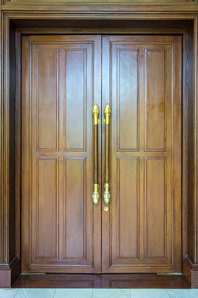 istock Wooden Door with Frame 497518894