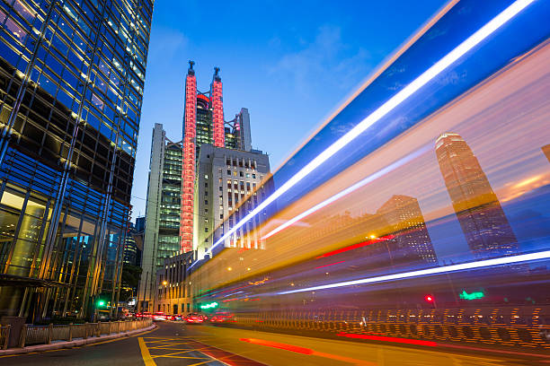 istock Hong Kong Central with Car Trails (XXXL) 497520570