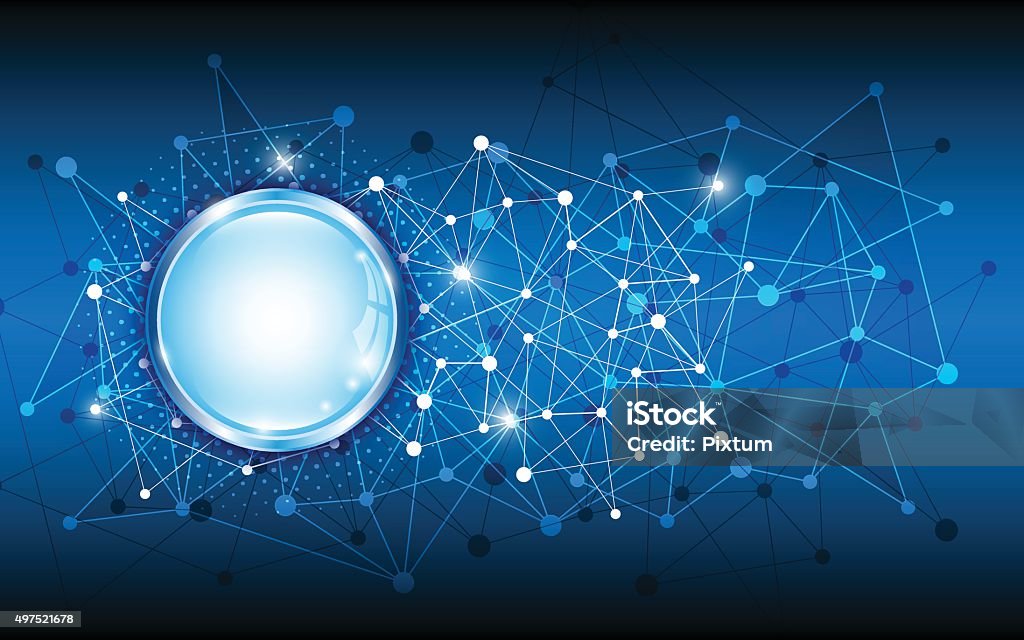 Vector Abstract Networking Pattern Background And Button Template ...