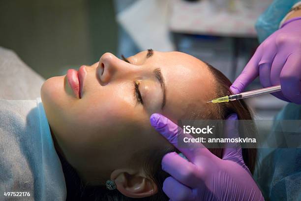 Botox Injections Stock Photo - Download Image Now - Human Face, Injecting, Syringe