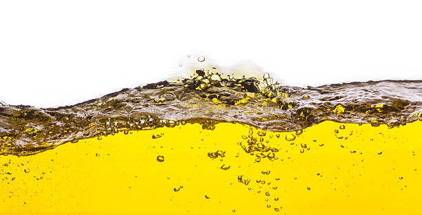 istock abstract image of spilled oil . On a white background. 497524427