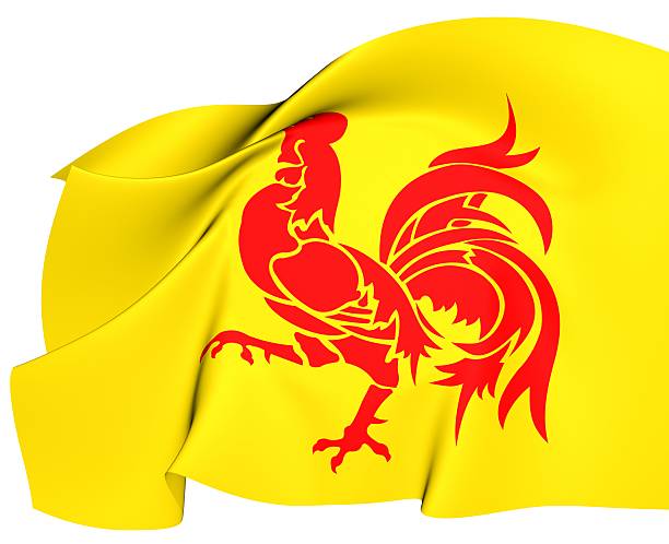 Flag of Wallonia. 3D.