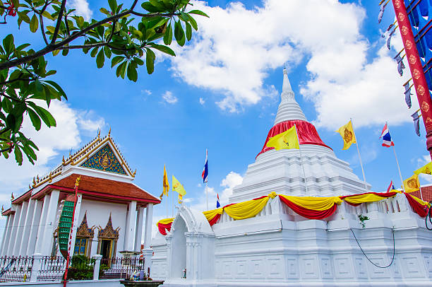 istock White pagoda and temple 497525305