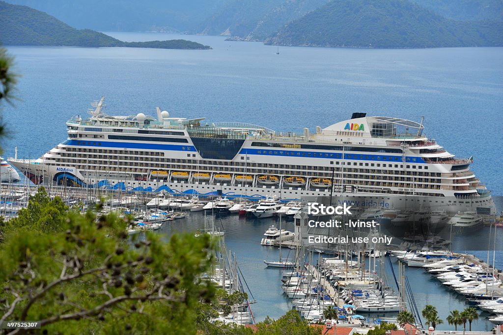 Barco de Cruzeiro AIDAdiva em Marmaris, Turquia - Royalty-free AIDA Diva Foto de stock