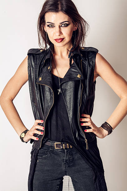 istock Rock style beautiful young woman. model. portrait 497526497